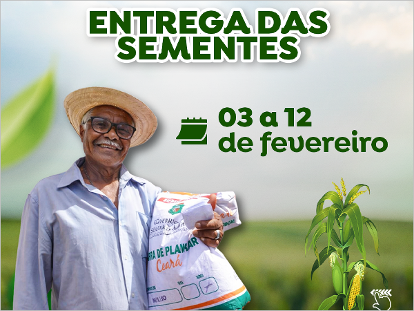 Fachada do novo CREAS e distribuição de sementes em destaque nas notícias de Apuiarés em fevereiro de 2026.